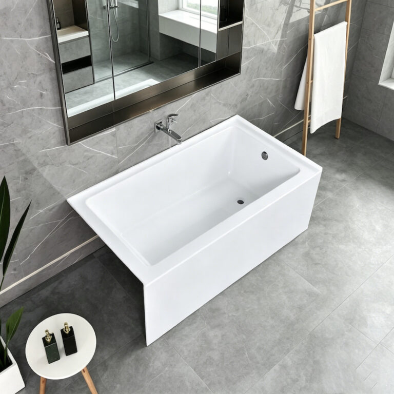 Freestanding Alcove Bathtub With Skirt