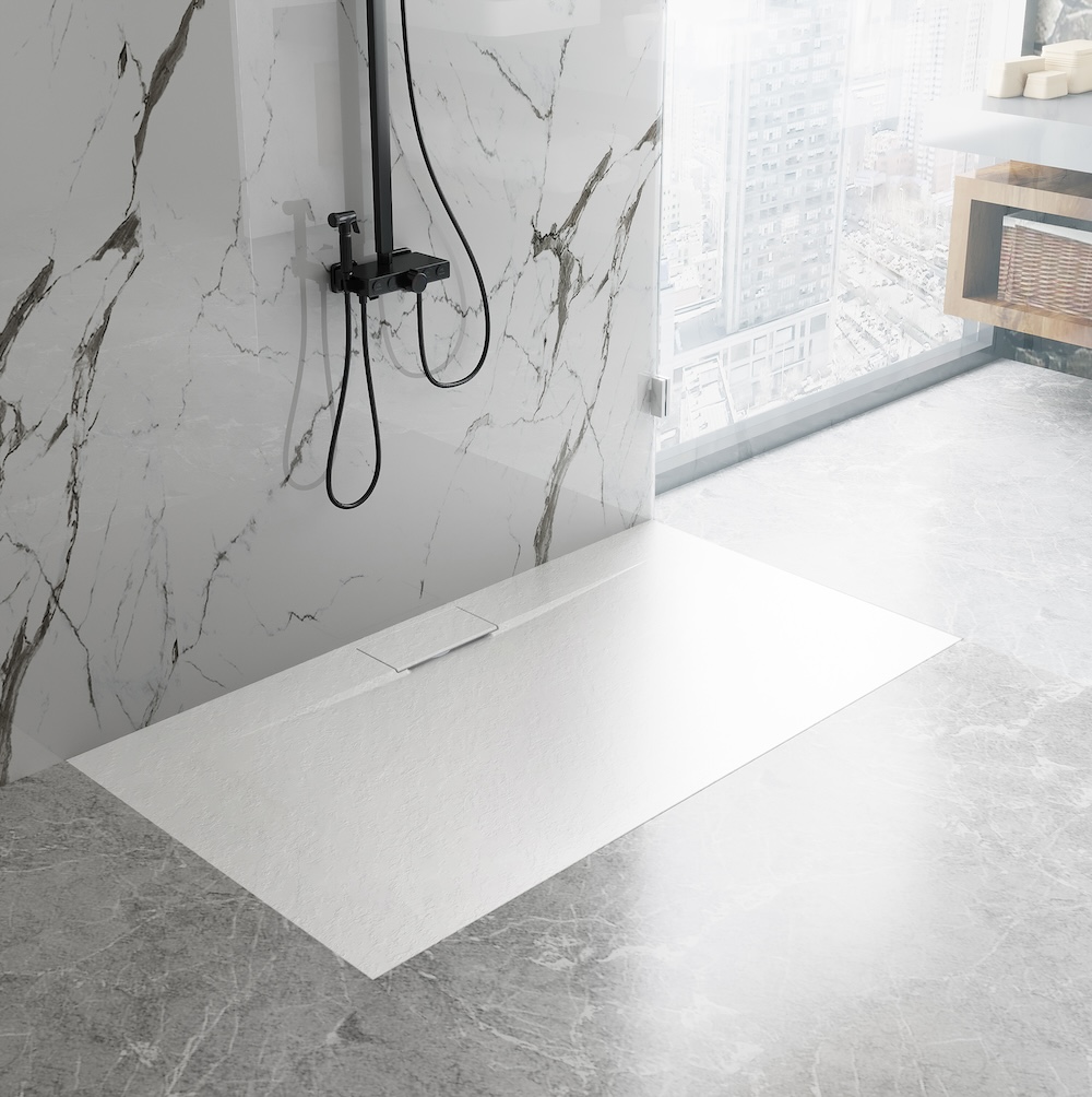 White Color Shower Base