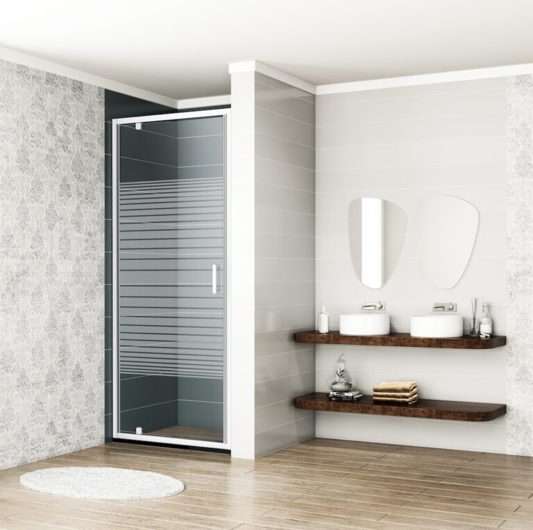 Hinged shower door