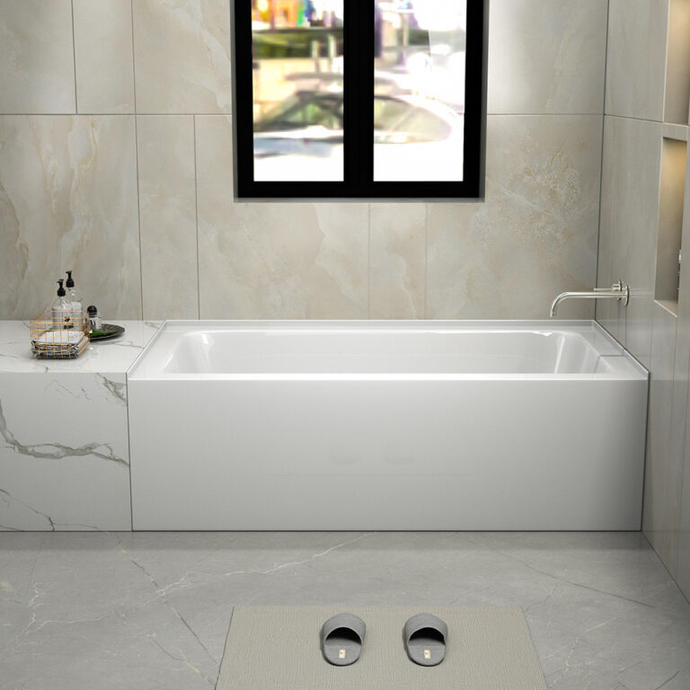 Modern Freestanding Acrylic Apron Bathtub